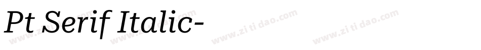 Pt Serif Italic字体转换